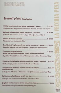 La Vecchia Pesa Luino menù-Secondi Piatti