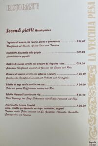 La Vecchia Pesa Luino menù-Secondi Piatti