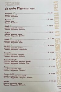 La Vecchia Pesa Luino menù-Pizze