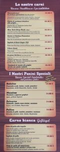 Menù Old House Grill-Carni e Panini