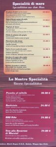 Menù Old House Grill-Specialità